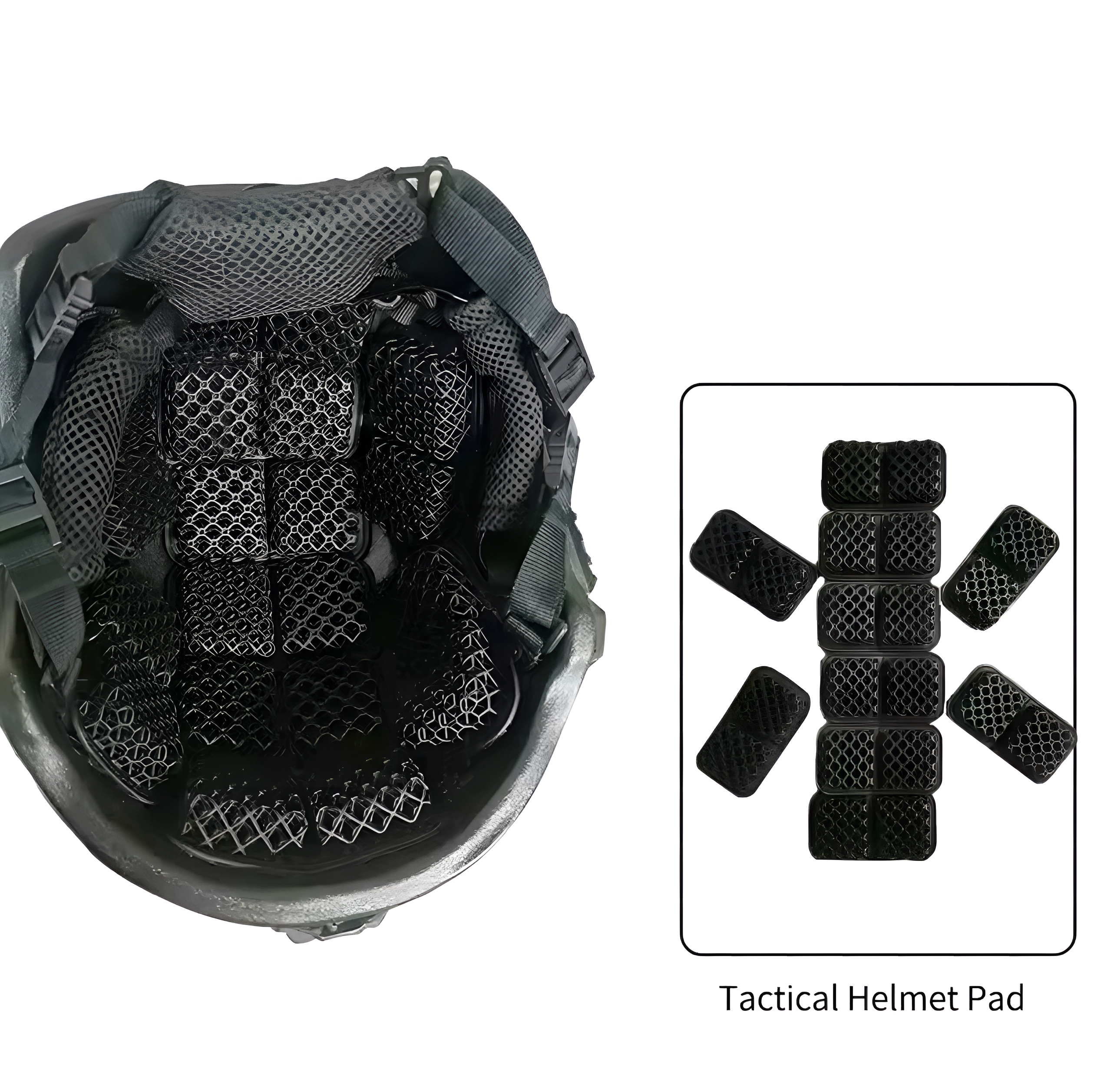 Tactical 3D Lettice Bulletproof Helmet Square Pad Lining (10pcs)