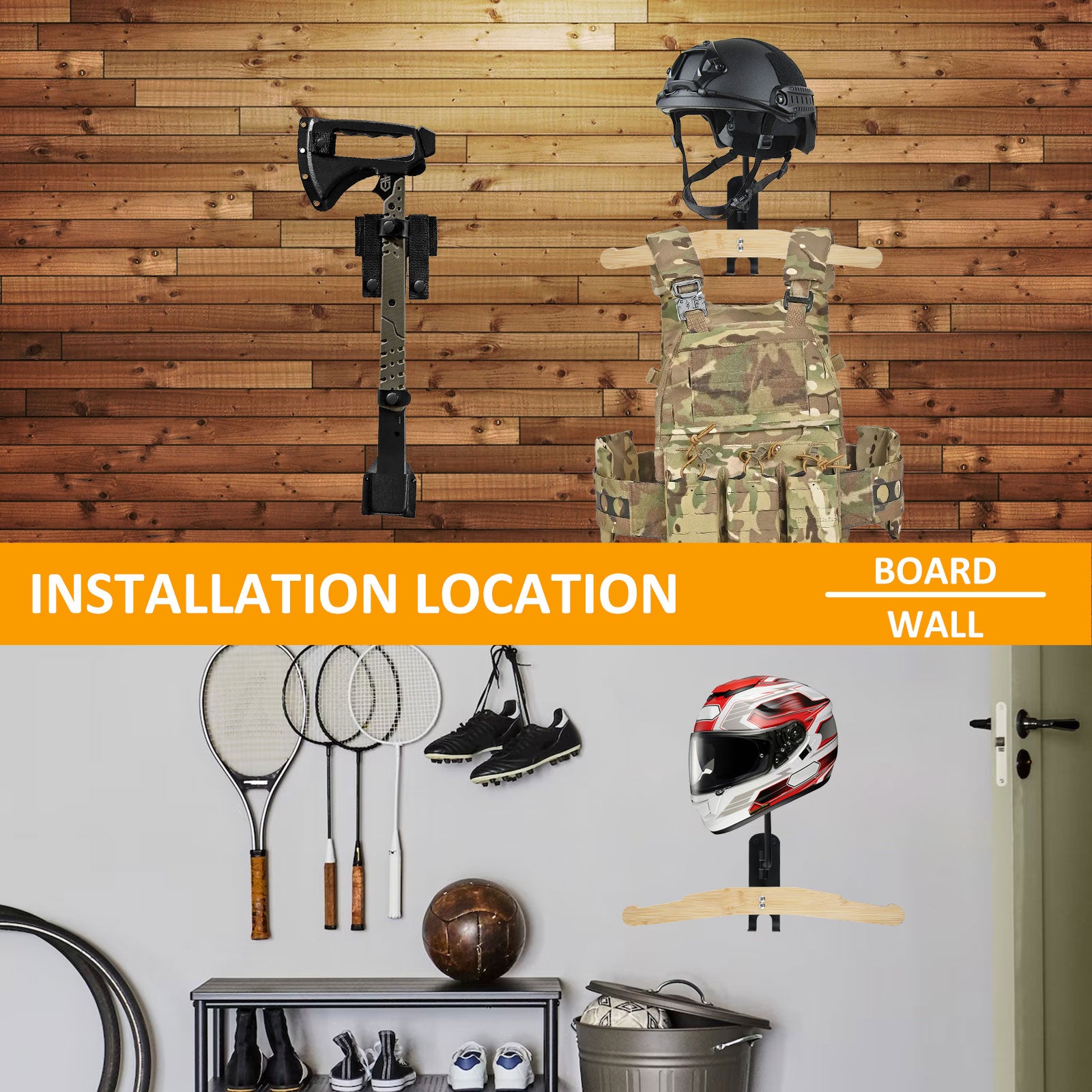 NordHaven Tactical Plate Carrier/Helmet Wall Mount