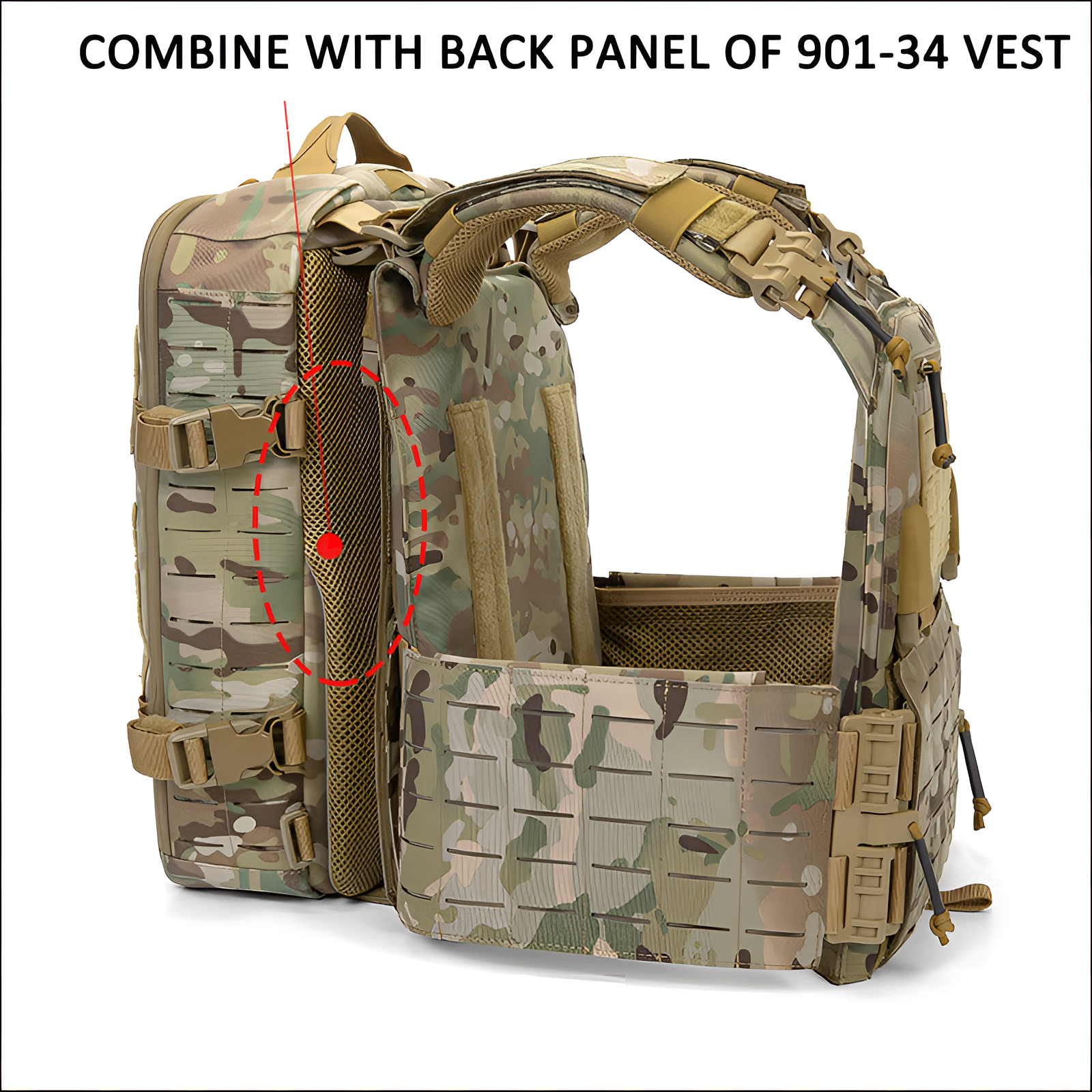 1000D Tactical Plate Carrier Backpack 12L