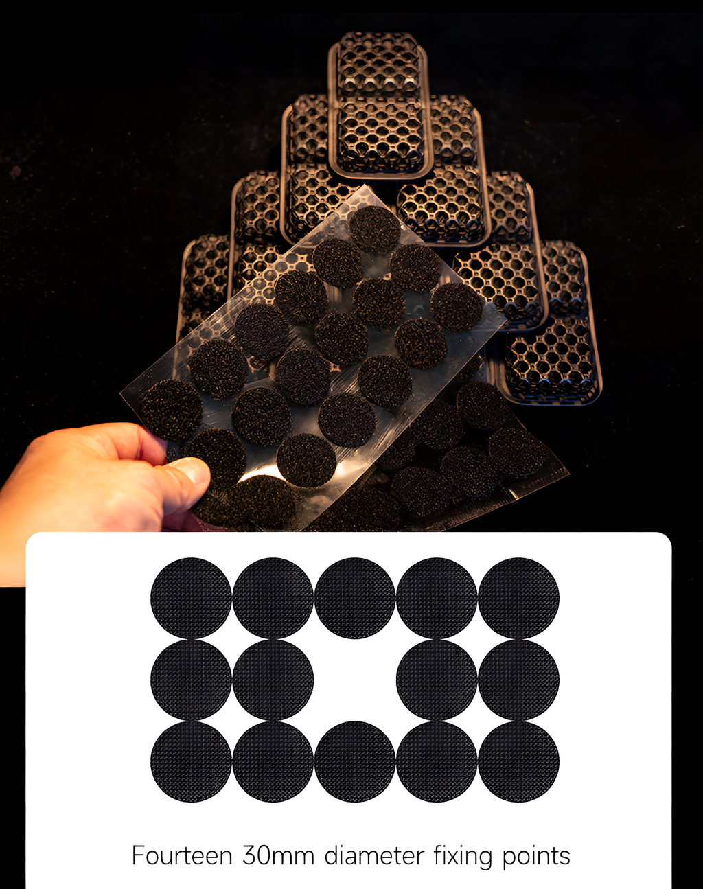 Tactical 3D Lettice Bulletproof Helmet Square Pad Lining (10pcs)